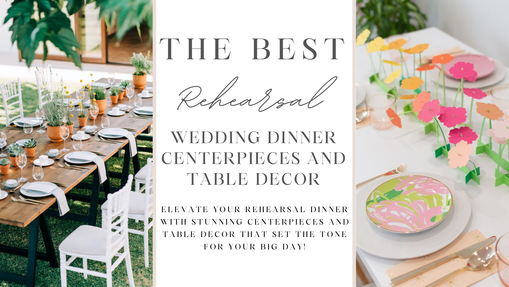 The Best Rehearsal Wedding Dinner Centerpieces and Table Decor-Koyal Wholesale