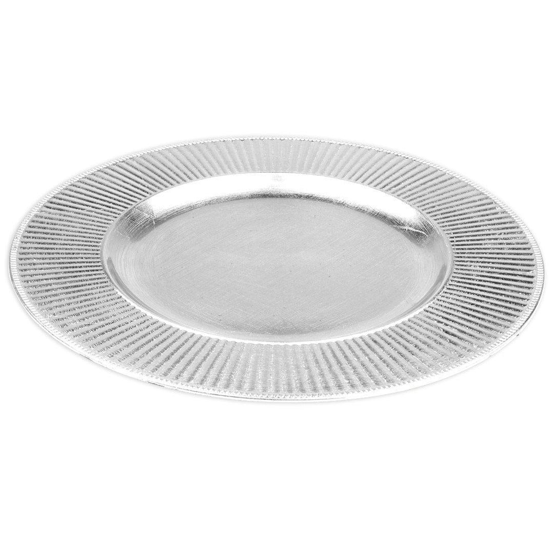 Acrylic Charger Plates Round Ribbed Bulk Pack