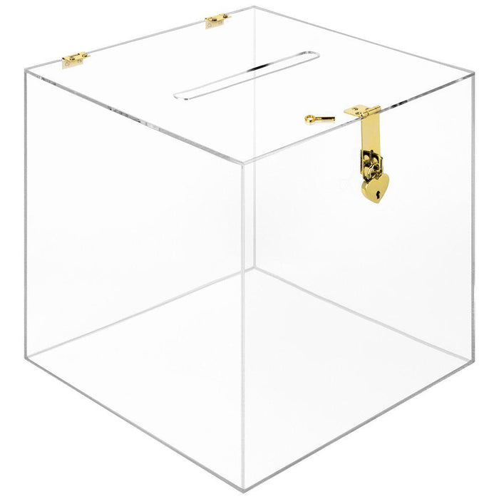 Acrylic Wedding Card Box, Set of 1-Set of 1-Koyal Wholesale-Clear-