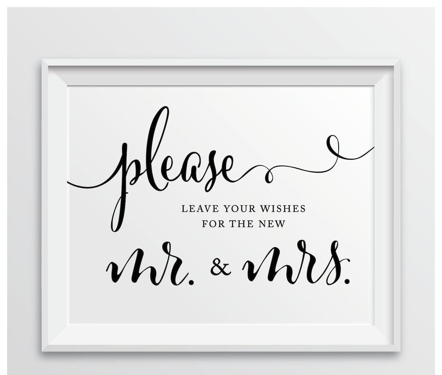 Andaz Press 8.5 x 11-Inch Formal Black & White Wedding Party Signs