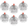 Bulk Custom Memorial Christmas Ornament Round Metal, Loss Of Loved One Bereavement Sympathy-Set of 6-Andaz Press-Forever In Our Hearts-