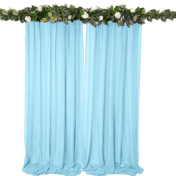 Chiffon Backdrop Wedding Curtains-Set of 1-Koyal Wholesale-Terracotta-