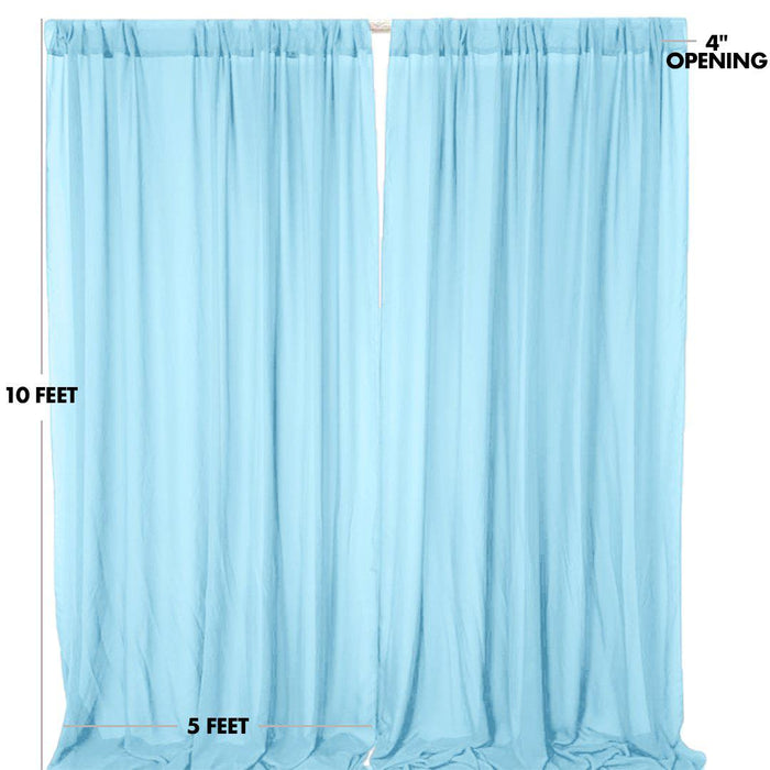 Chiffon Backdrop Wedding Curtains-Set of 1-Koyal Wholesale-Terracotta-