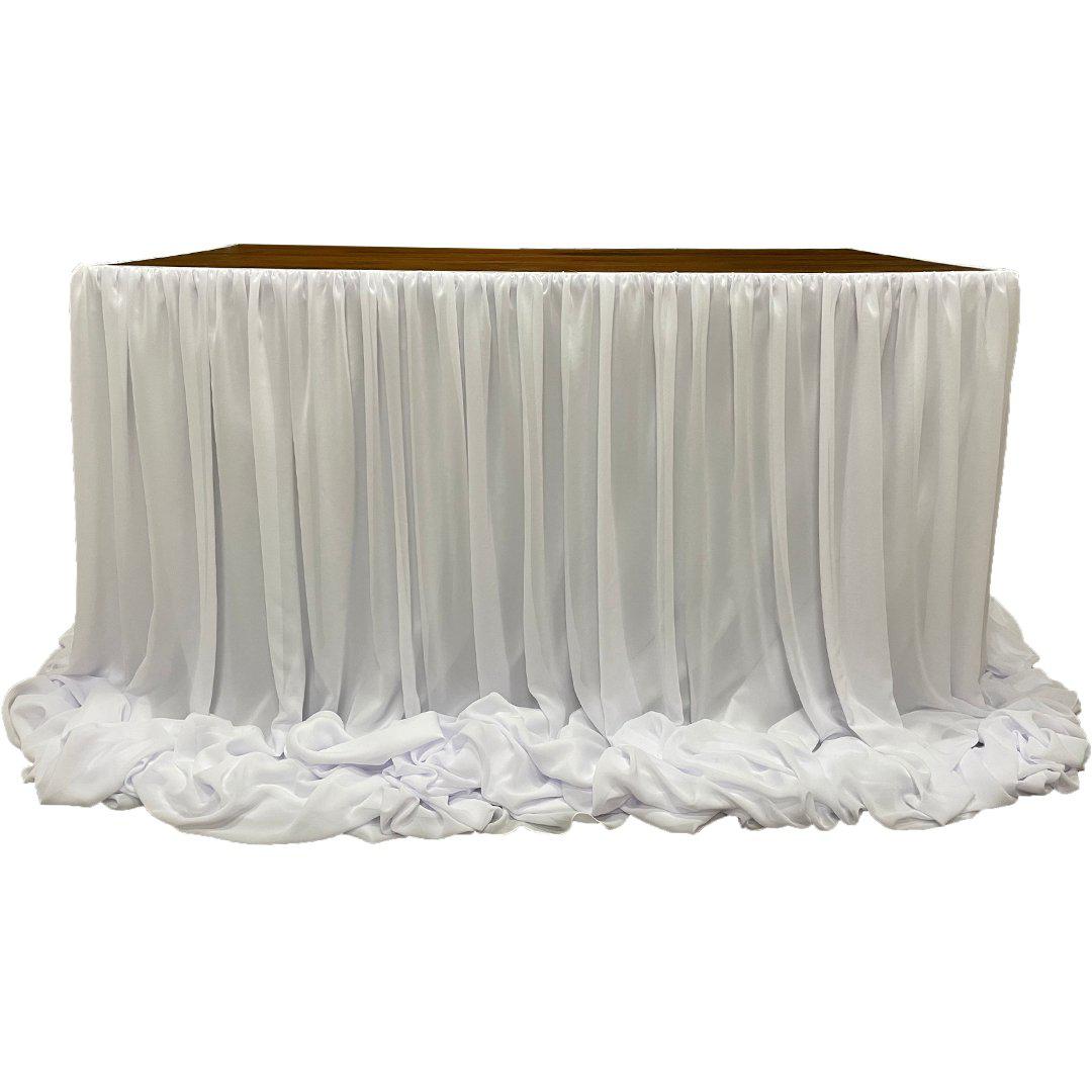 Chiffon table outlet skirt