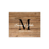 Custom Fall Canvas Wedding Guestbook Welcome Signs-Set of 1-Andaz Press-Rustic Wood Monogram-