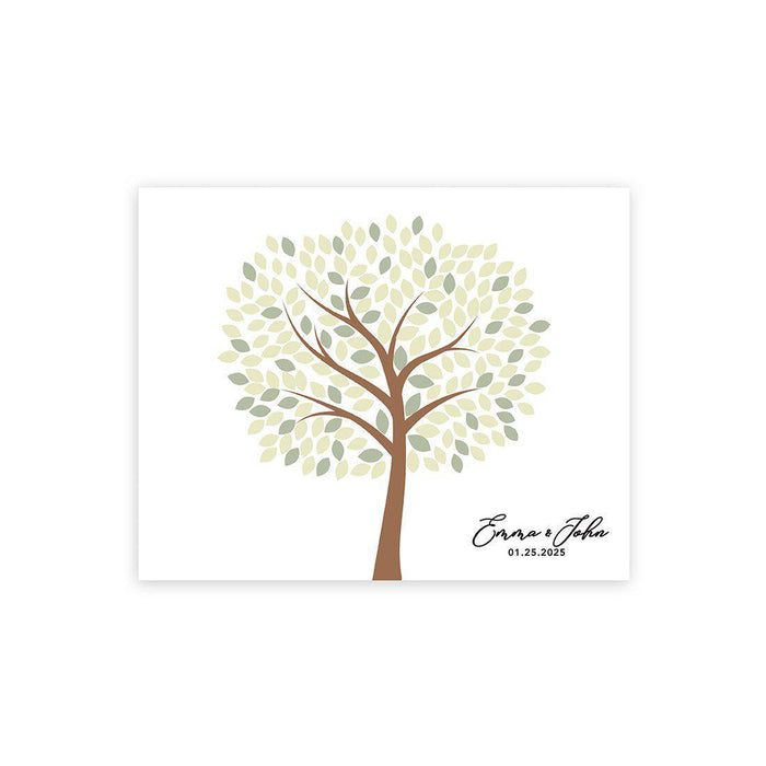 Custom Fall Canvas Wedding Guestbook Welcome Signs-Set of 1-Andaz Press-Wedding Tree Signature-