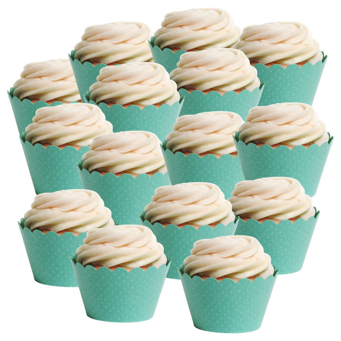 Emma Cupcake Wrappers Bulk Pack-Set of 100-Koyal Wholesale-Diamond Blue-Set of 50-