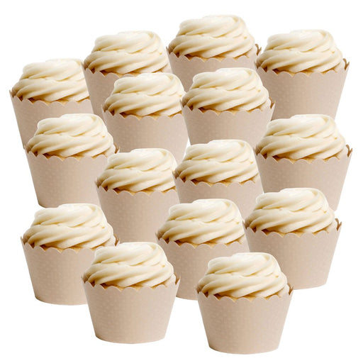 Emma Cupcake Wrappers Bulk Pack-Set of 100-Koyal Wholesale-Ivory-Set of 50-