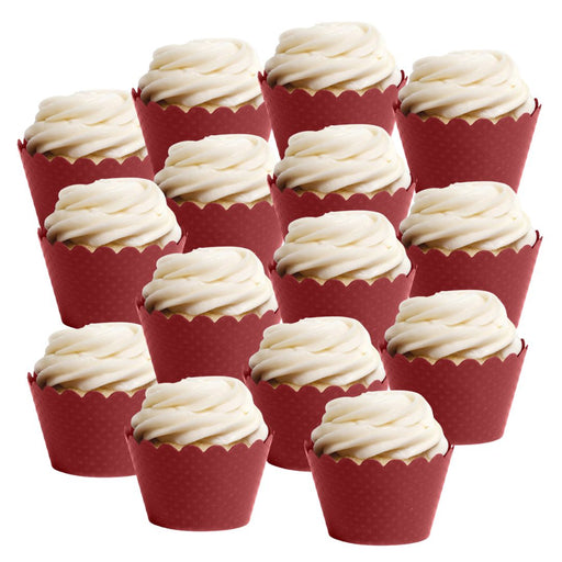 Emma Cupcake Wrappers Bulk Pack-Set of 100-Koyal Wholesale-Red-Set of 50-