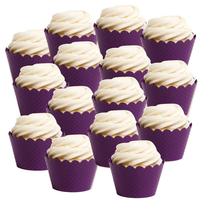 Emma Cupcake Wrappers Bulk Pack-Set of 100-Koyal Wholesale-Royal Purple-Set of 50-