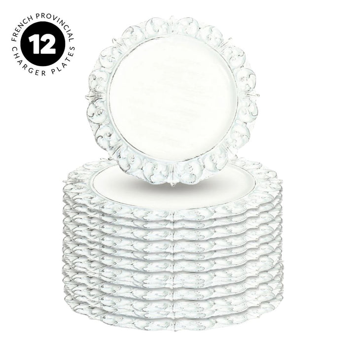 French Provincial Charger Plates-Set of 12-Koyal Wholesale-