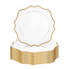 French Scroll Charger Plates, Set of 12-Set of 12-Koyal Wholesale-White-