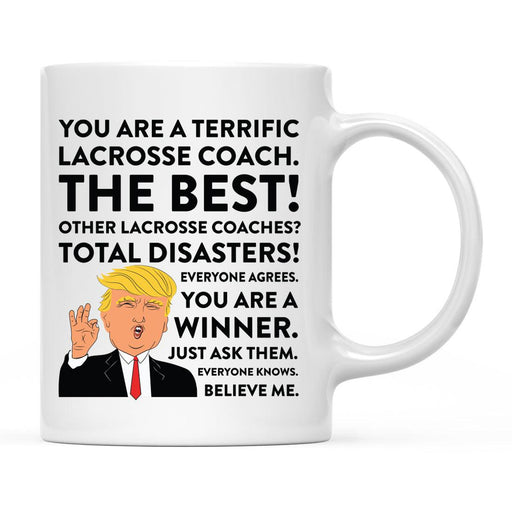 Funny Trump Coffee Mug – Gag Gift with Box, 42 Designs for Christmas, Birthday, Graduation-Set of 1-Andaz Press-Lacrosse Coach-