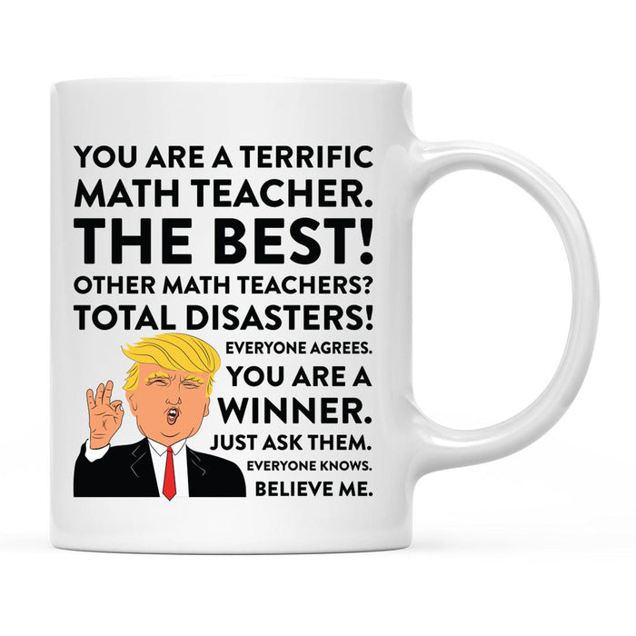 Funny Trump Coffee Mug – Gag Gift with Box, 42 Designs for Christmas, Birthday, Graduation-Set of 1-Andaz Press-Math Teacher-