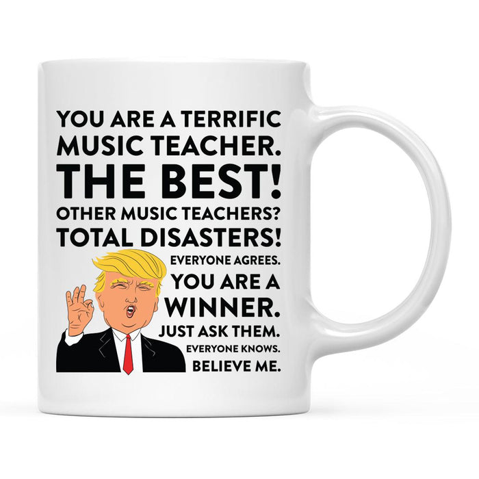 Funny Trump Coffee Mug – Gag Gift with Box, 42 Designs for Christmas, Birthday, Graduation-Set of 1-Andaz Press-Music Teacher-