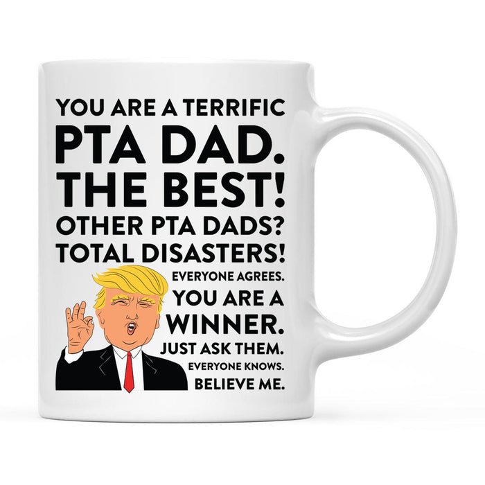 Funny Trump Coffee Mug – Gag Gift with Box, 42 Designs for Christmas, Birthday, Graduation-Set of 1-Andaz Press-PTA Dad-