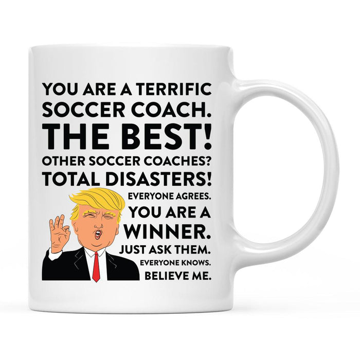 Funny Trump Coffee Mug – Gag Gift with Box, 42 Designs for Christmas, Birthday, Graduation-Set of 1-Andaz Press-Soccer Coach-