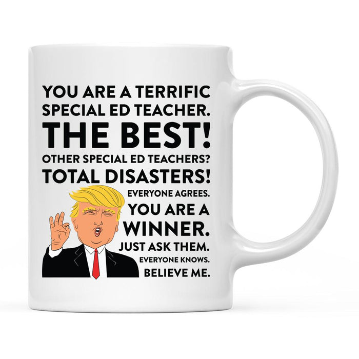 Funny Trump Coffee Mug – Gag Gift with Box, 42 Designs for Christmas, Birthday, Graduation-Set of 1-Andaz Press-Special Ed Teacher-