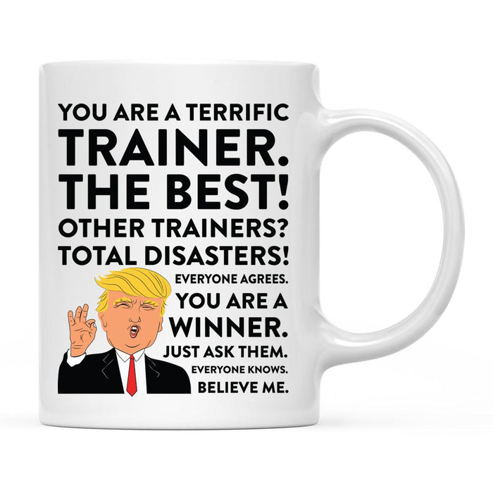 Funny Trump Coffee Mug – Gag Gift with Box, 42 Designs for Christmas, Birthday, Graduation-Set of 1-Andaz Press-Trainer-