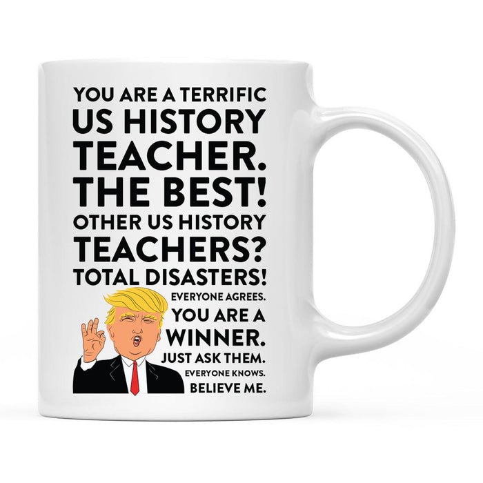 Funny Trump Coffee Mug – Gag Gift with Box, 42 Designs for Christmas, Birthday, Graduation-Set of 1-Andaz Press-US History Teacher-