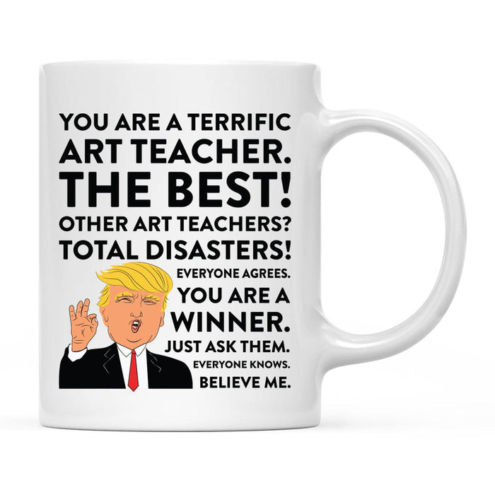 Funny Trump Coffee Mug – Gag Gift with Box, 50 Designs for Christmas, Birthday, Graduation-Set of 1-Andaz Press-Art Teacher-