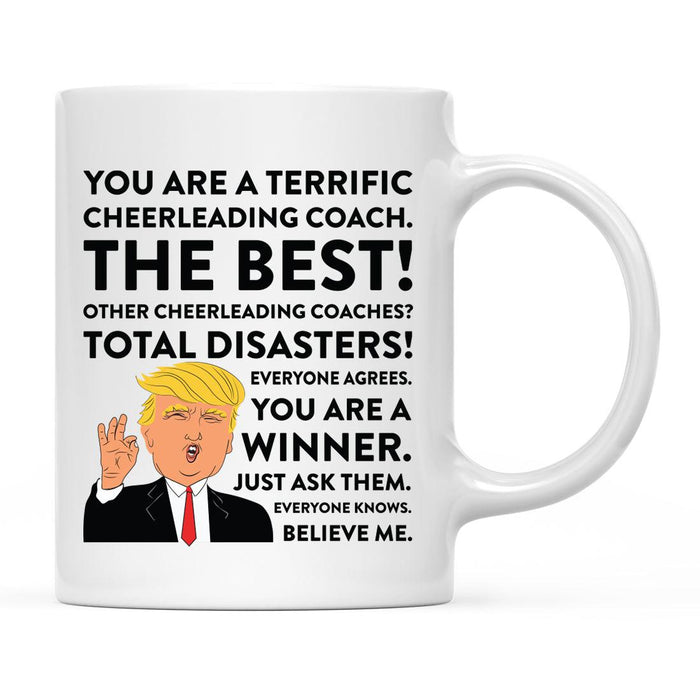 Funny Trump Coffee Mug – Gag Gift with Box, 50 Designs for Christmas, Birthday, Graduation-Set of 1-Andaz Press-Cheerleading Coach-