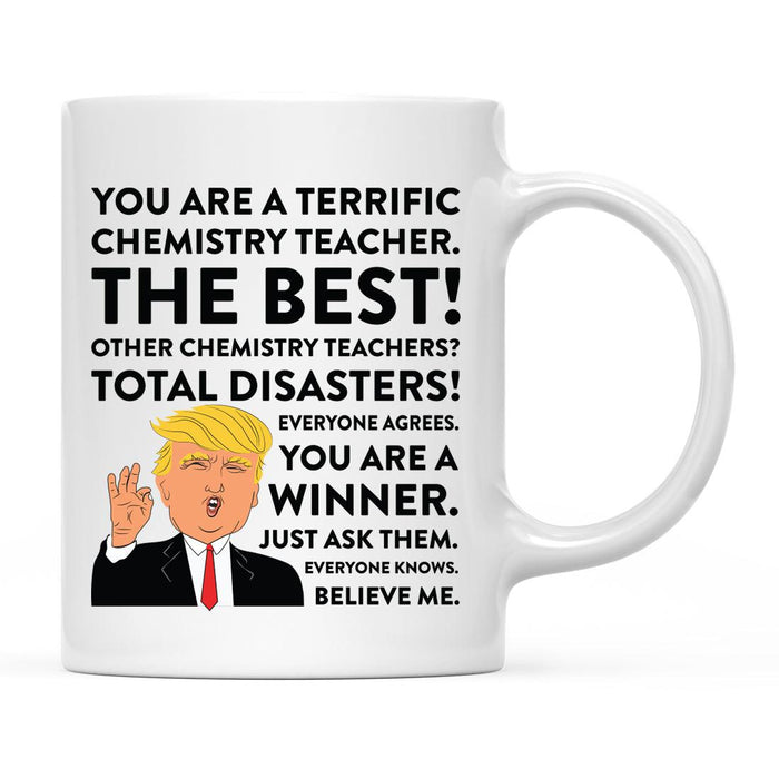 Funny Trump Coffee Mug – Gag Gift with Box, 50 Designs for Christmas, Birthday, Graduation-Set of 1-Andaz Press-Chemistry Teacher-