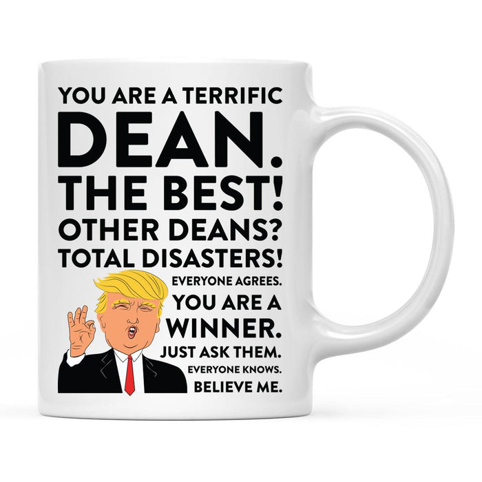 Funny Trump Coffee Mug – Gag Gift with Box, 50 Designs for Christmas, Birthday, Graduation-Set of 1-Andaz Press-Dean-