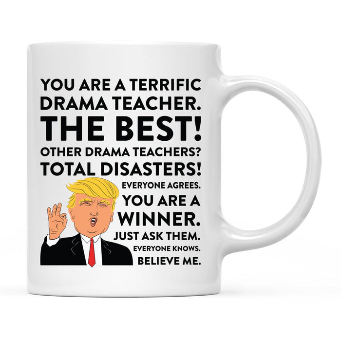 Funny Trump Coffee Mug – Gag Gift with Box, 50 Designs for Christmas, Birthday, Graduation-Set of 1-Andaz Press-Drama Teacher-