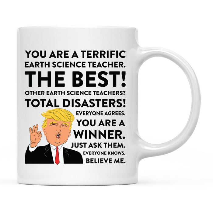 Funny Trump Coffee Mug – Gag Gift with Box, 50 Designs for Christmas, Birthday, Graduation-Set of 1-Andaz Press-Earth Science Teacher-