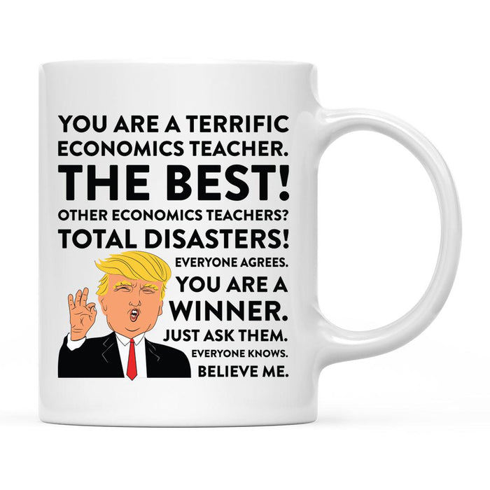 Funny Trump Coffee Mug – Gag Gift with Box, 50 Designs for Christmas, Birthday, Graduation-Set of 1-Andaz Press-Economics Teacher-