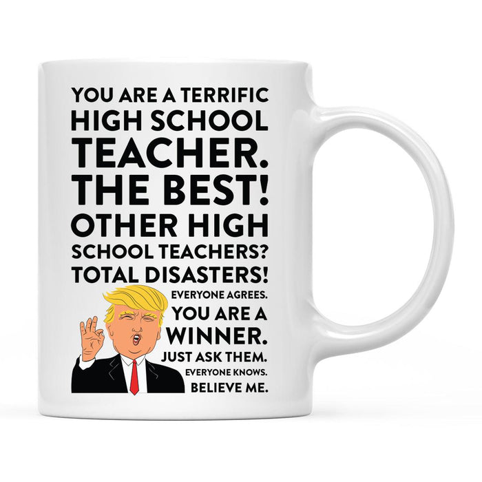 Funny Trump Coffee Mug – Gag Gift with Box, 50 Designs for Christmas, Birthday, Graduation-Set of 1-Andaz Press-High School Teacher-