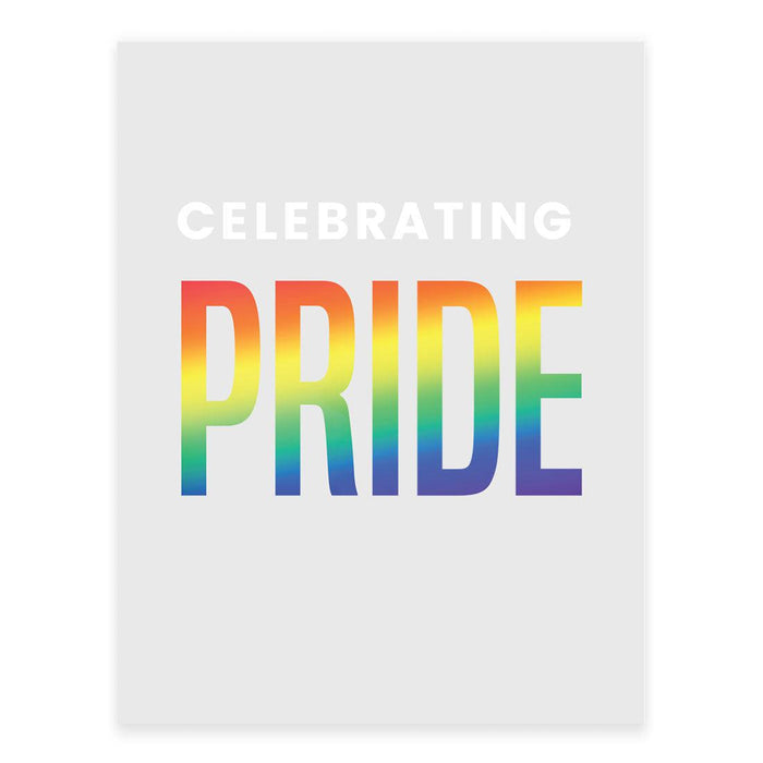 Gay Pride Window Decals: Waterproof Vinyl for Glass & Walls, Everyone Welcome, Set of 2-Set of 2-Andaz Press-Celebrating Pride Clear-