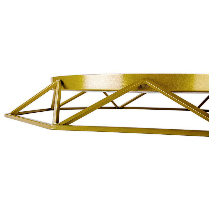 Geometric Metal Cake Stand-Set of 1-Koyal Wholesale-Gold-