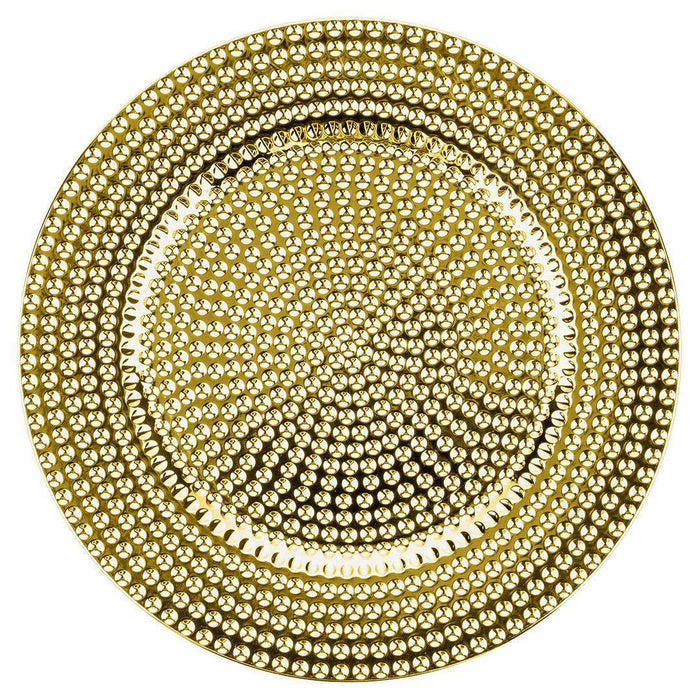 Hammered Metallic Charger Plates, Set of 4-Set of 4-Koyal Wholesale-Gold-