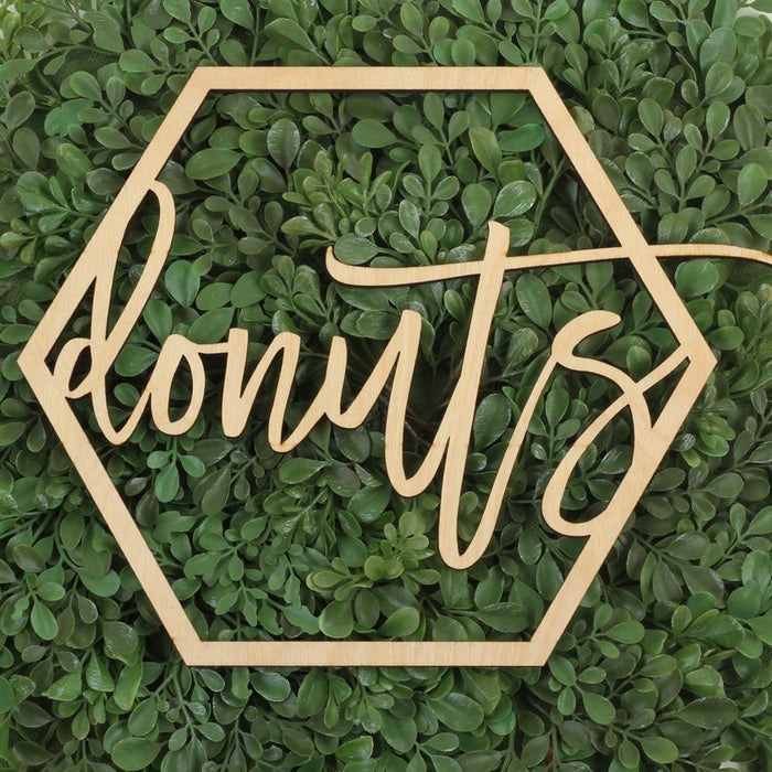 Laser Cut Wood Donut Bar Sign-Set of 1-Koyal Wholesale-