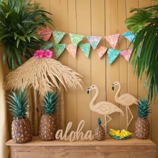 Laser Cut Wood Scripted Aloha Bar Sign-Set of 1-Koyal Wholesale-