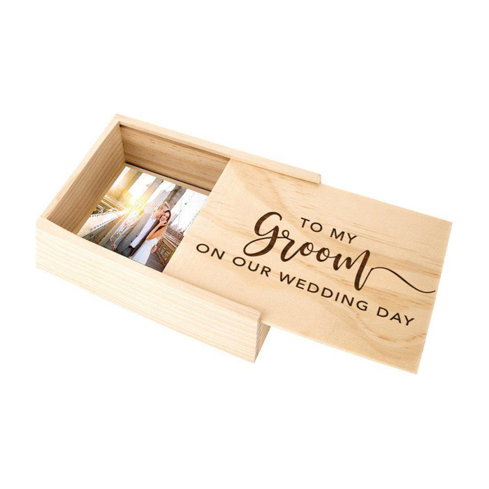 Laser Engraved Wedding Wooden Photo Box-Set of 1-Koyal Wholesale-To My Love-