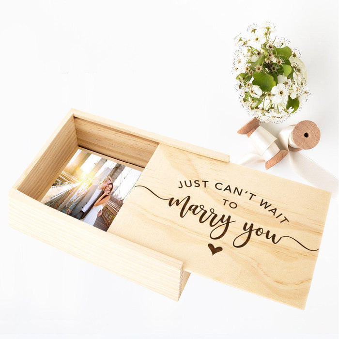 Laser Engraved Wedding Wooden Photo Box-Set of 1-Koyal Wholesale-To My Love-