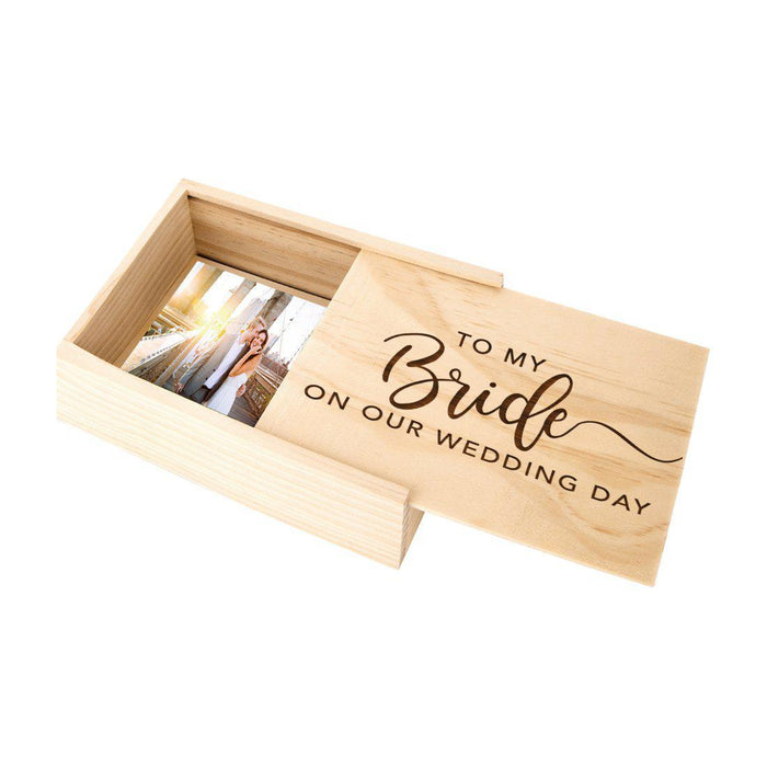 Laser Engraved Wedding Wooden Photo Box-Set of 1-Koyal Wholesale-To My Love-