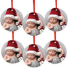 Metal Christmas Ornaments with Ribbon and Gift Bag, Custom Photo, Set of 6-Set of 6-Andaz Press-