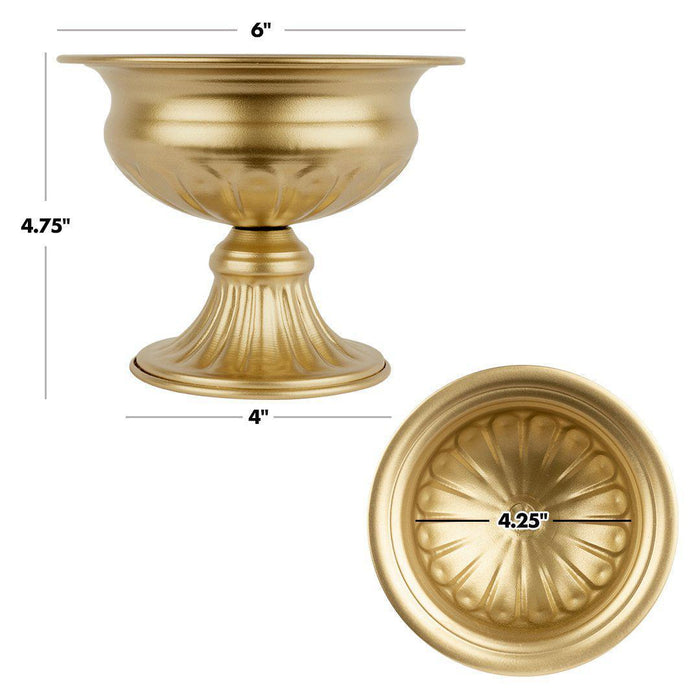 Metal Pedestal Centerpiece Compote Bowl for Wedding Centerpieces, Table Decor, Home Décor, Set of 10-Set of 10-Koyal Wholesale-Gold-