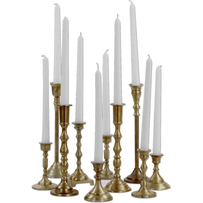 Mixed Taper Candle Holder Set, Set of 10-Set of 10-Koyal Wholesale-Gold-