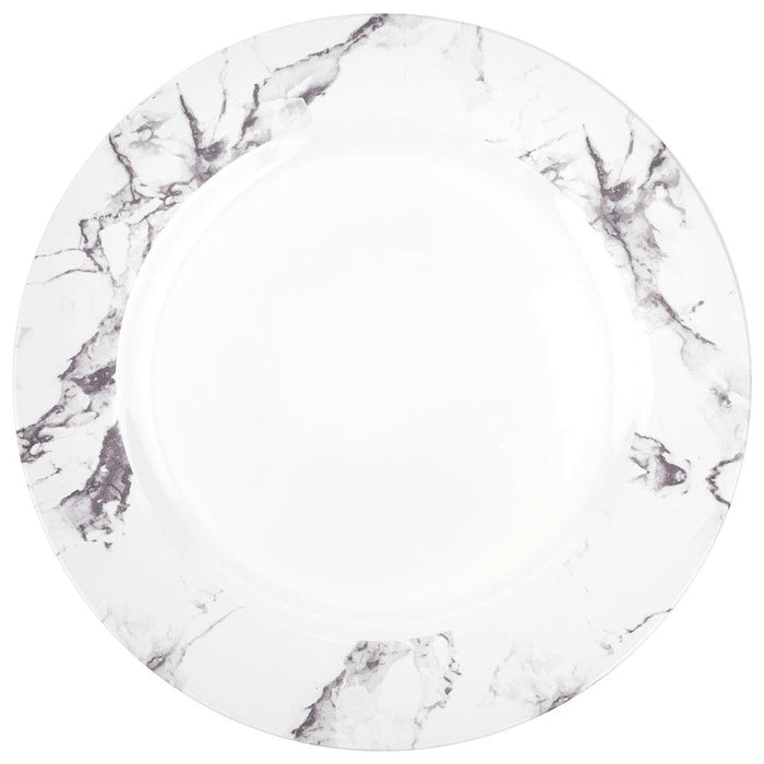 Modern Marble Edge Acrylic Charger Plates Bulk Pack