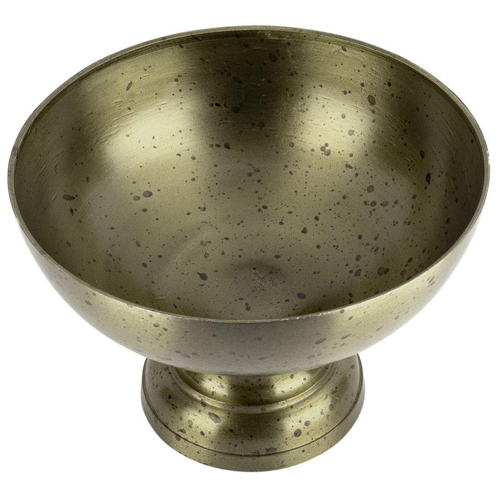 Modern Minimalist Round Pedestal Bowl Metal Compote Bowl Vase for Table Centerpiece-Set of 1-Koyal Wholesale-Bronze-8" x 5.5"-