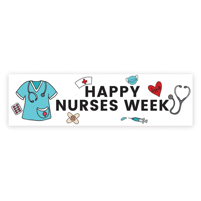 Nurses Week Thank You Banner, Large CNA Week Nurse Appreciation Decor-Set of 1-Andaz Press-Happy Nurses Week-