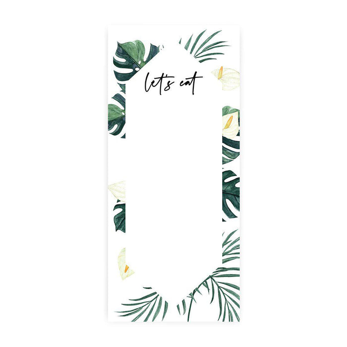 Printable Wedding Paper Menu Cards for DIY Printer for Dinner Table Place Settings Design 1-Set of 52-Andaz Press-Tropical Geometric Monstera Palms-