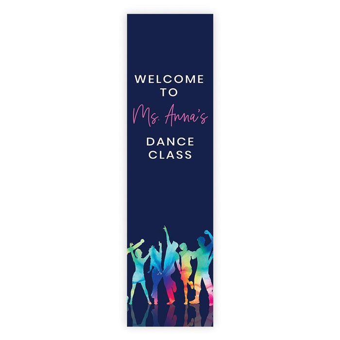 Set of 1 Custom 13x48 Vertical Classroom Door Sign | Welcome & Teacher Decor-Set of 1-Andaz Press-Vertical Dance Classroom Banner-