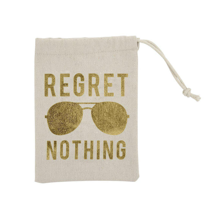 Set of 10 Gold Foil Regret Nothing Hangover Recovery Kit Bags-Set of 10-Andaz Press-