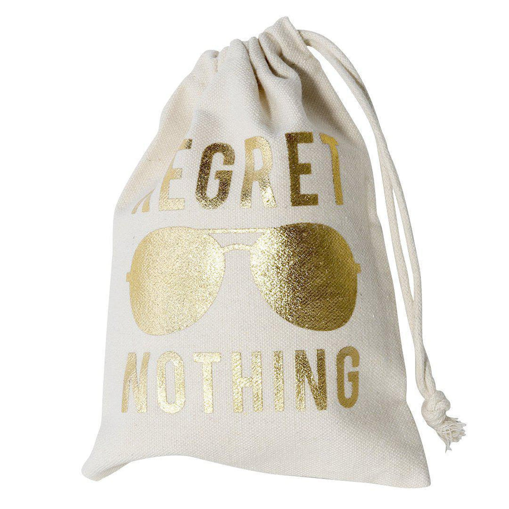 Set of 10 Gold Foil Regret Nothing Hangover Recovery Kit Bags-Set of 10-Andaz Press-